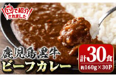 C01007 鹿児島黒牛ビーフカレー(160g×30P) 便利 レトルト パック セット 鹿児島 国産 黒牛 牛肉 ビーフ レトルトカレー ご当地カレー おかず ギフト 贈答【新村畜産】