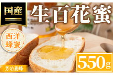 P51001 国産西洋蜂蜜 生百花蜜(550g) 国産 鹿児島県産 蜂蜜 はちみつ ハチミツ ギフト プレゼント 贈答 家庭用【芳治養蜂】