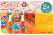 グァバ・マンゴージュースセット 500ml×2本【ジュース 飲料類 フルーツ 果物 マンゴー グァバ 人気 おすすめ 鹿児島県 中種子町 ふるさと納税 送料無料 N023SM】