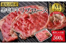＜A4ランク＞鹿児島県産黒毛和牛リブロース焼きしゃぶ用(500g)【牛肉 黒毛和牛 和牛 牛 肉 リブ リブロース ロース しゃぶしゃぶ おかず 冷凍 国産 九州産 鹿児島県産 人気 食品 お祝い ギフト おすすめ 鹿児島県 種子島 中種子町 ふるさと納税 送料無料 BH03】