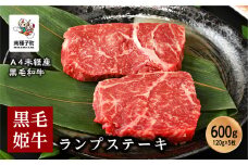 黒毛姫牛「ランプステーキ120g×5枚」A4未経産黒毛和牛