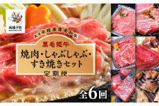 【定期便】焼肉・しゃぶしゃぶ・すき焼きセット（全6回）