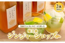 屋久島ジンジャーシロップ 特大(500ml)×3本セット