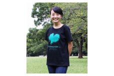 屋久島ウィルソン株ハートTシャツ (黒地／Lサイズ：男女兼用)