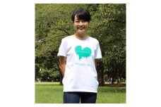 屋久島ウィルソン株ハートTシャツ (白地／女性Mサイズ)