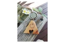屋久杉Initialイニシャルキーホルダー　”A”
