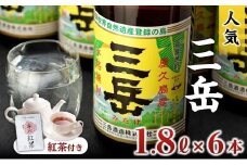 焼酎一升瓶　三岳6本+紅茶セットプラケース