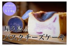 屋久島の手作りバスクチーズケーキ （ムラサキイモ）