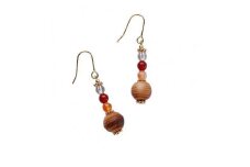 屋久杉×7月誕生石　ピアス