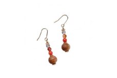 屋久杉×8月誕生石　ピアス