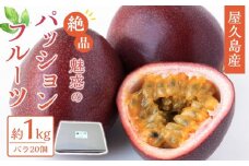 屋久島　魅惑の絶品パッションフルーツ　1kg（バラ20個）【2023年発送】