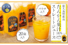 たんかん果汁100％ストレートジュース（パウチ入り） 20袋