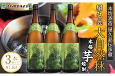 屋久島 大自然林 芋 1.8L 3本 本格芋焼酎 ＜本坊酒造 屋久島伝承蔵＞