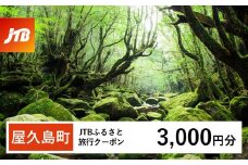【屋久島町】JTBふるさと旅行クーポン（Eメール発行）（3,000円分）| 宿泊券 宿泊 旅行券 観光 旅行 ホテル クーポン チケット トラベルクーポン トラベル 屋久島 人気 おすすめ 鹿児島県 屋久島町 JTBW003T