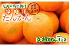 【予約・数量限定】2026年2月～出荷予定 【家庭用】奄美大島産たんかん5kg S~2Lサイズ混合  渡タンカン農園 もぎたて 旬をお届け