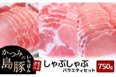 かつみの島豚いちばんしゃぶしゃぶバラエティセット750g（250g×3パック）
