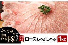 かつみの島豚いちばんロースしゃぶしゃぶ　1kg（500g×2パック）