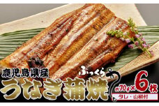 鹿児島県産　うなぎ蒲焼　約70g×6枚【タレ・山椒付】　