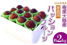 2026年発送【奄美大島産】家庭用パッションフルーツ 約2kg 鹿児島県 奄美群島 奄美大島 龍郷町 国産 奄美産 青果 果物 くだもの フルーツ 果物時計草 南国 トロピカル 初夏の果実 さわやか 甘酸っぱい 家庭用 お取り寄せ 先行予約 数量限定