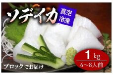 【真空冷凍】冷凍ソデイカ　1Kg(6~8人前)【ブロック】