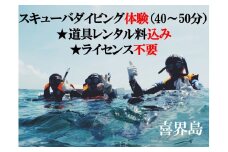 喜界島で スキューバダイビング体験（40～50分）★道具レンタル料込み★ライセンス不要★
