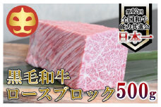 【うしの中山】 黒毛和牛 ロースブロック　500ｇ