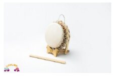 296牛革7.5寸（23㎝）くさび太鼓（バチ・太鼓台付）
