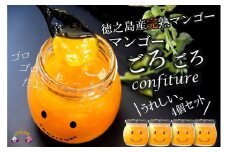 618 徳之島産完熟マンゴー マンゴーごろごろコンフィチュール  ( マンゴー ジャム フルーツ 果物 果肉 鹿児島 奄美 徳之島 パン ソース ヨーグルト 美味しい )
