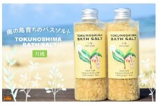 788 南の島育ちの素敵なバスソルト TOKUNOSHIMA BATH SALT（月桃2本） ( 月桃 バスソルト 入浴剤 お風呂 美容 日用品 徳之島 奄美 鹿児島 リラックス 島素材 こだわり あたたまる )