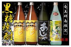 862～情熱を感じる本格黒糖焼酎～奄美の波4本ギフト