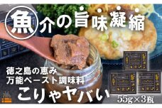 923 ～低温熟成キハダマグロ使用～魚介の旨味凝縮 万能ペースト調味料“こりゃヤバい”（3個）（ キハダマグロ 唐辛子 青パパイヤ にんにく 黒糖 シークニン 天然塩 調味料 ペースト調味料 奄美 鹿児島 徳之島 料理 食王 ）