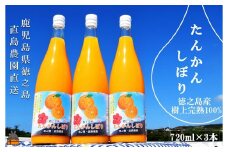 1404≪NEW 2025年もぎたて！≫徳之島の直島農園さんのたんかんしぼり（720ml×3本） ( フルーツ ジュース 果汁 果物 柑橘 徳之島 鹿児島 濃厚 贅沢 太陽 恵み 健康 美味しい )