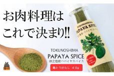 1775「お肉料理はこれで決まり!!」パパイヤスパイス（島とうがらし40g）（肉 鶏 豚 牛 料理 炒めもの ステーキ からあげ とんかつ 焼肉 パスタ パパイヤ スパイス BBQ キャンプ アウトドア 奄美 徳之島 島 海 山 川）