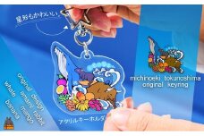 2345 道の駅とくのしまオリジナルキーホルダー（アクリル×星形）  ( キーホルダー アクリルキーホルダー キーリング 道の駅 道の駅とくのしま オリジナル 小物 アイテム 徳之島 奄美 鹿児島 うさぎ アマミノクロウサギ クジラ フルーツ 果物 マンゴー うさぎ 星形カラビナ pokke104 pokkeさん レターパックライト ポストイン配送 )
