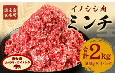 【鹿児島県徳之島】天城町産 イノシシ肉 ミンチ 2kg（ 500g×4パック ）猪 肉 ジビエ AI-27-N
