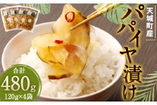 徳之島 天城町 パパイヤ漬け 4袋セット パパイヤ 漬物 おつまみ 郷土料理 C-10-N