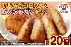 【 マツコの知らない世界 で紹介されました！】徳之島新じゃがコロッケ&徳之島の豚メンチカツセット 計20個(10個入り×2袋) コロッケ 徳之島コロッケ 