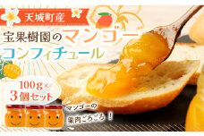 【天城町産】 宝果樹園 マンゴー コンフィチュール 3個 （100g×3） ジャム 瓶