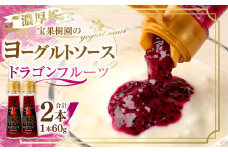 徳之島 天城町 宝果樹園 濃厚 ヨーグルト ソース ドラゴンフルーツ 2本セット 60g×2本 合計120g フルーツソース 果汁
