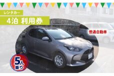 鹿児島県 徳之島 天城町 レンタカー 4泊 利用券 普通自動車 5人乗り ビジネス 旅行 チケット