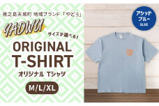 【アシッドブルー：Mサイズ】徳之島 天城町 YADWU オリジナル Tシャツ 地域ブランド ヤドゥー 1枚 服 洋服 レディース メンズ 男女兼用 鹿児島県