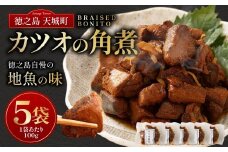 徳之島 天城町 カツオ の 角煮 5袋 （100g×5） 計500g 甘辛 かつお 鰹 魚 おつまみ 惣菜 九州 鹿児島県