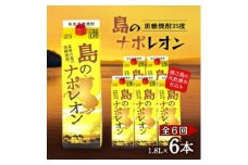 ＜毎月定期便＞奄美黒糖焼酎 島のナポレオン 1,800ml 紙パック 6本セット全6回【4074157】