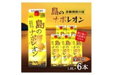 ＜毎月定期便＞奄美黒糖焼酎 島のナポレオン 1,800ml 紙パック 6本セット全3回【4074158】