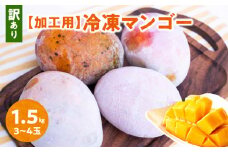 【2025年先行予約】「訳あり」加工用冷凍マンゴー1.5kg（3～4玉）/沖永良部島産　W009-079u