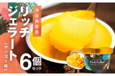 ■ 沖永良部島リッチジェラート（マンゴー味）6個セット　W009-080u