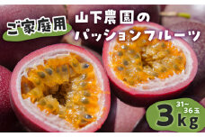 【ご家庭用】山下農園のパッションフルーツ 3kg【2025年6月上旬～7月上旬発送】　W063-002
