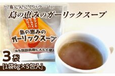 島ニンニクパワー！ 島の恵みのガーリックスープ×3袋　W011-096u-03