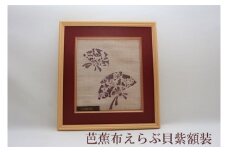 芭蕉布えらぶ貝紫額装　C011-018