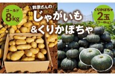 【2026年先行予約】前原さんの特選 じゃがいも ゴールド 8kg＆くりかぼちゃ 2玉　C062-T04